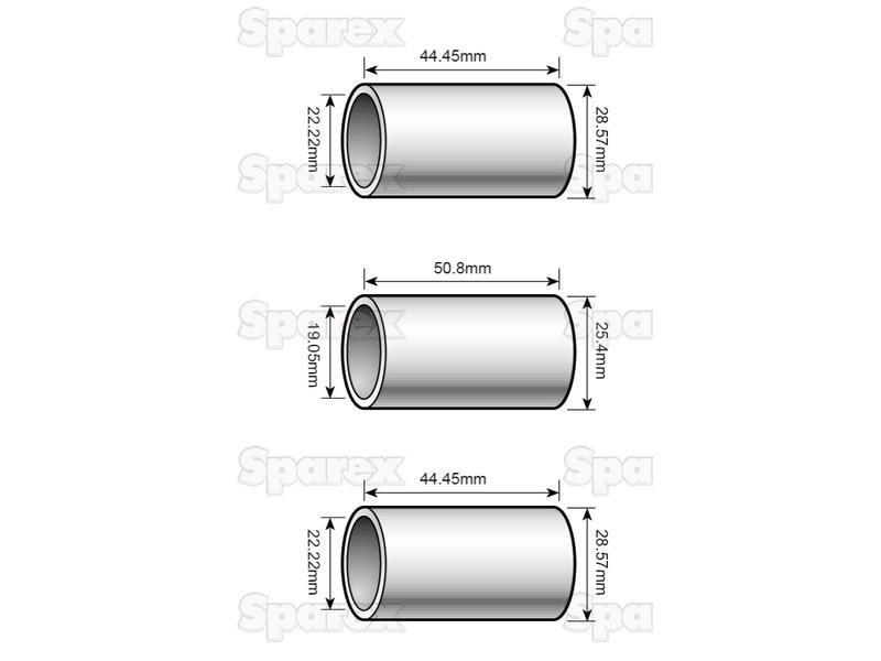 Top and Lower Link Conversion Bushes (Cat. 2 to 1) (3 pcs. Agripak)