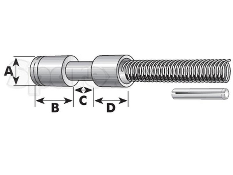 PTO Yoke Pin - Pin Ø:12.9mm