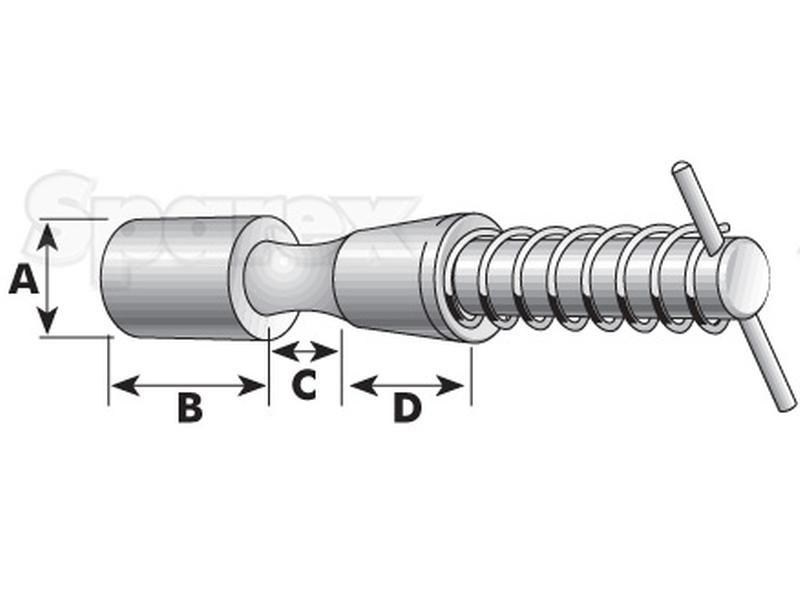 PTO Yoke Pin - Pin Ø:13mm