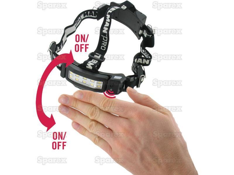Slim rechargeable headlamp with movement detector