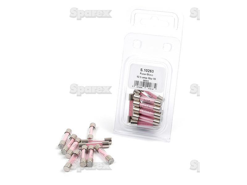 Glass Fuse, Blow Rating: 25.0, 10 pcs. Agripak