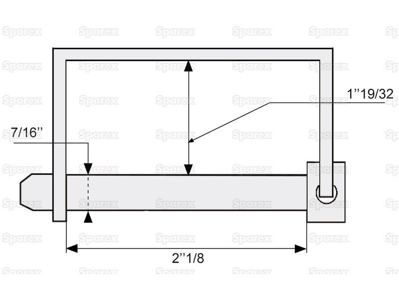 Shaft Locking Pin, Pin Ø11mm x 54mm ( )
