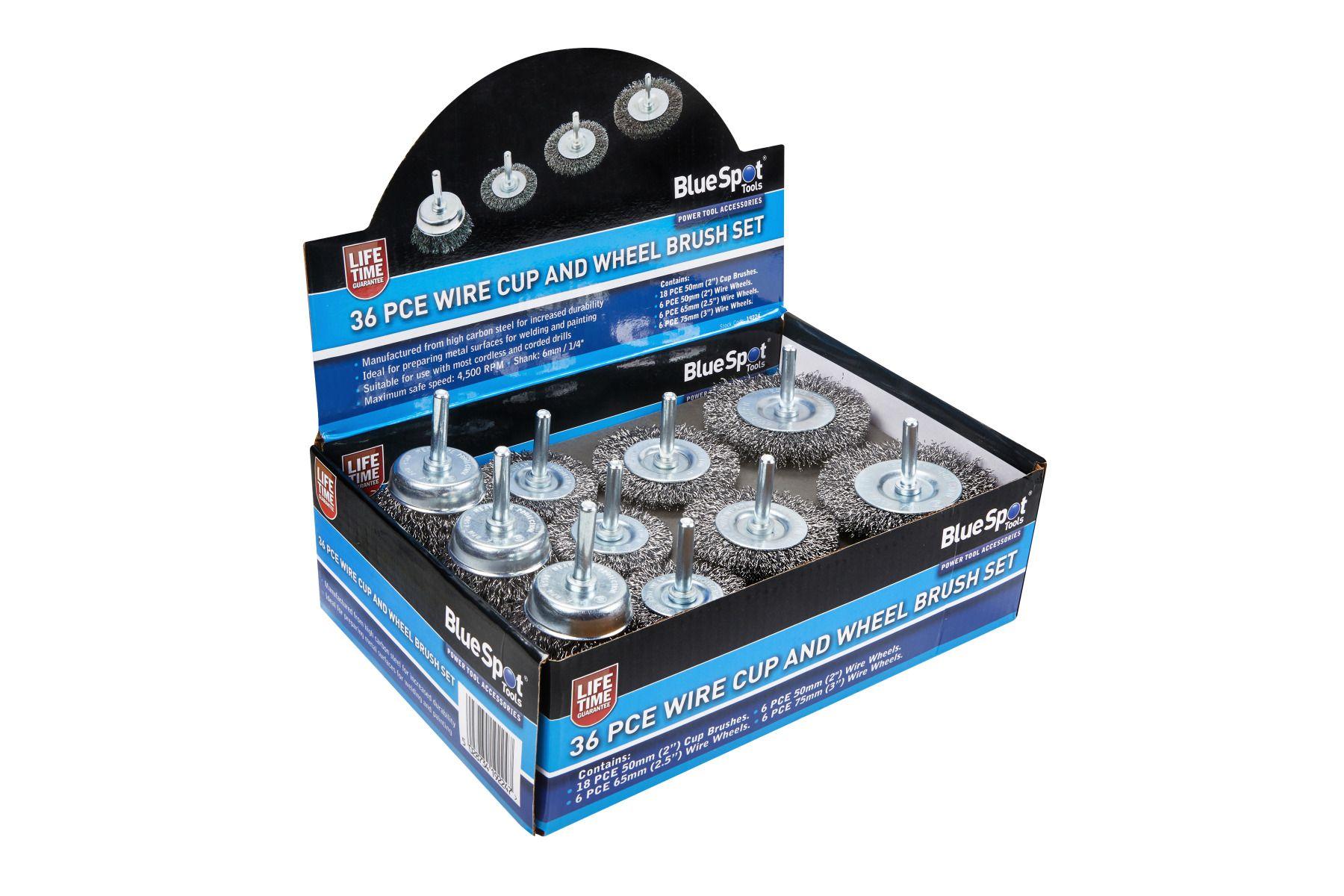 Blue Spot Tools 36 PCE Wire Cup And Wheel Brush Set