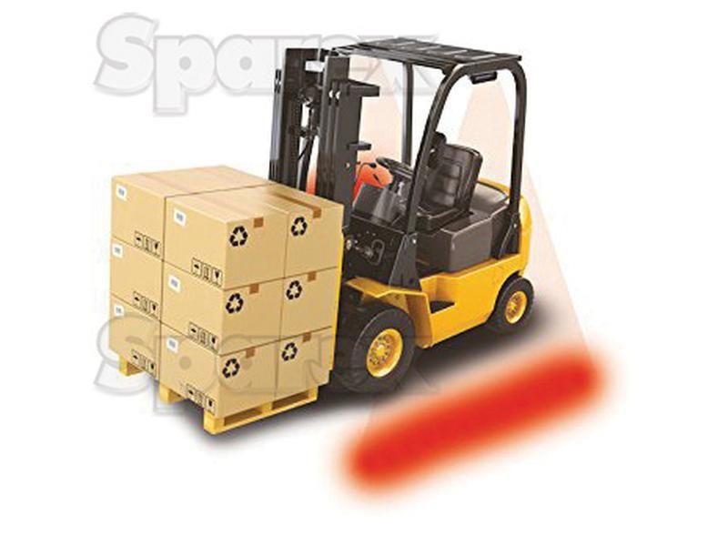 LED Red Work Light for Forklift Danger Area, IP Rating: IP69K, 120 Lumens, 10-80V