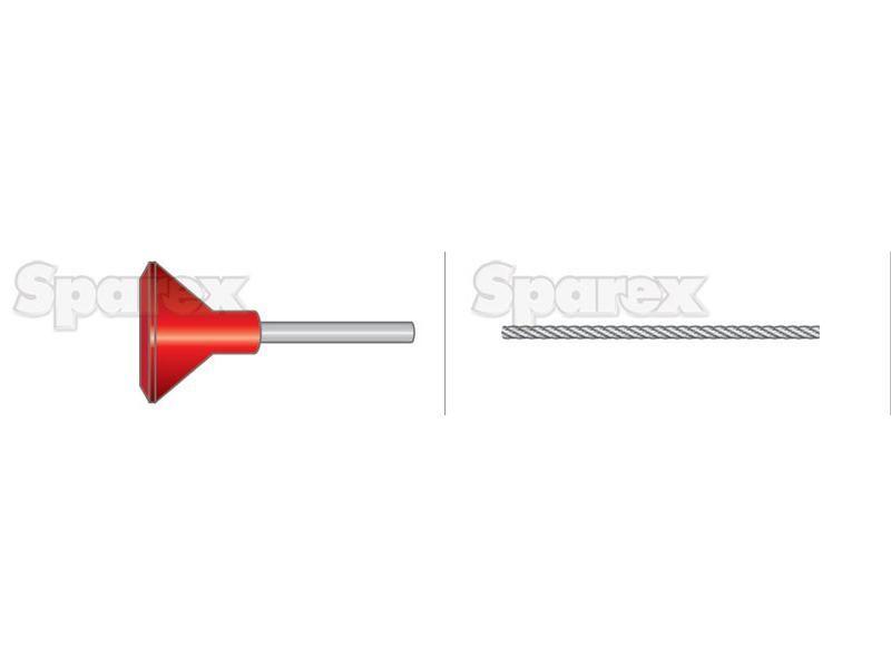 Engine Stop Cable - Length: 1775mm, Outer cable length: 1412mm. for Ford New Holland 2000 US BUILT
