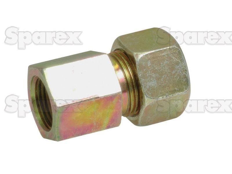 Hydraulic Metal Pipe Female Stud Coupling G.A.V. 6L - M10 x 1.0