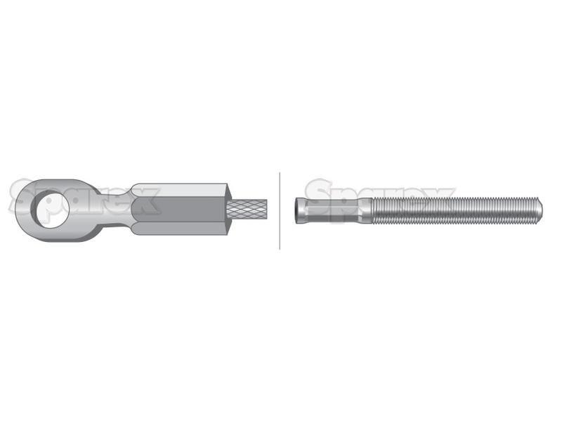 Hitch Cable, Length: 1710mm (67 11/32''), Cable length: 1423mm (56 1/32'') for Ford New Holland TM120 (TM Series)