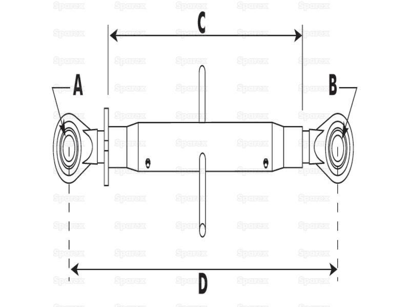 Top Link Superlink (Cat.2/2) Ball and Ball, Min. Length: 420mm.