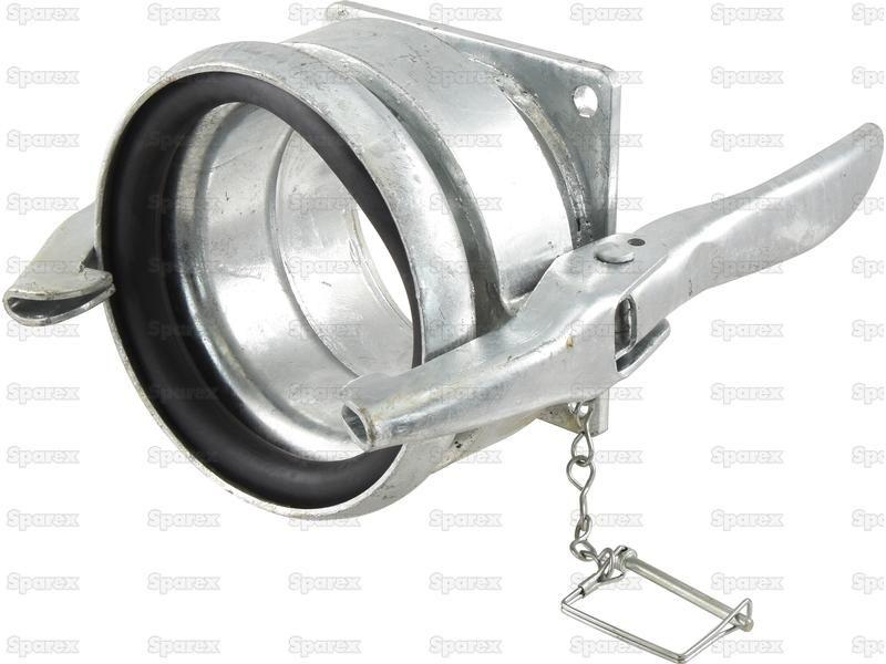 Coupling with Square Flange Short - Female 6'' (159mm) x (150mm) (Galvanised)