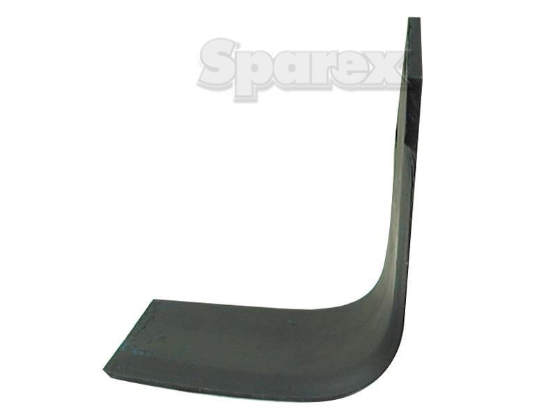 Rotavator Blade Square LH 80x6mm Height: 165mm. Hole centres: 57mm. Hole Ø: 11.5mm. Replacement for Dowdeswell, Howard, Kuhn for Kuhn EL60