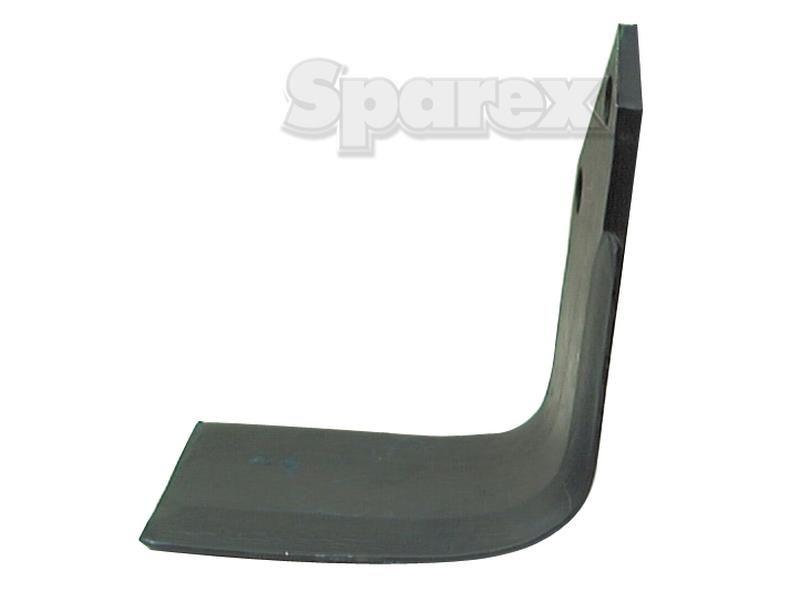 Rotavator Blade Square LH 80x8mm Height: 180mm. Hole centres: 57mm. Hole Ø: 14.5mm. Replacement for Celli for Celli K