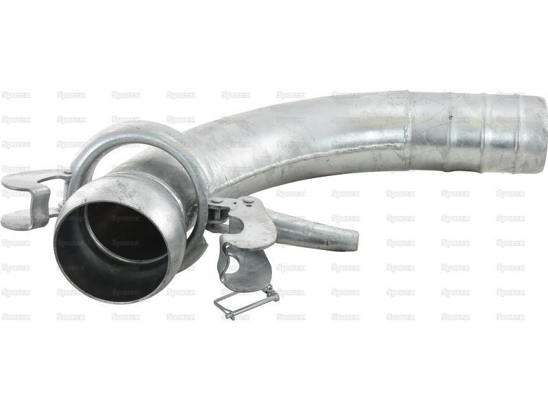 Male Coupling with Hose end & 90° Galvanised Bend 5" Galvanised B |  Bauer