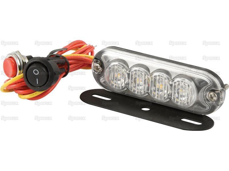 LED Slimline Hazard Light, Interference: Class 3, Function: Single Flash, Double Flash, 12-24V