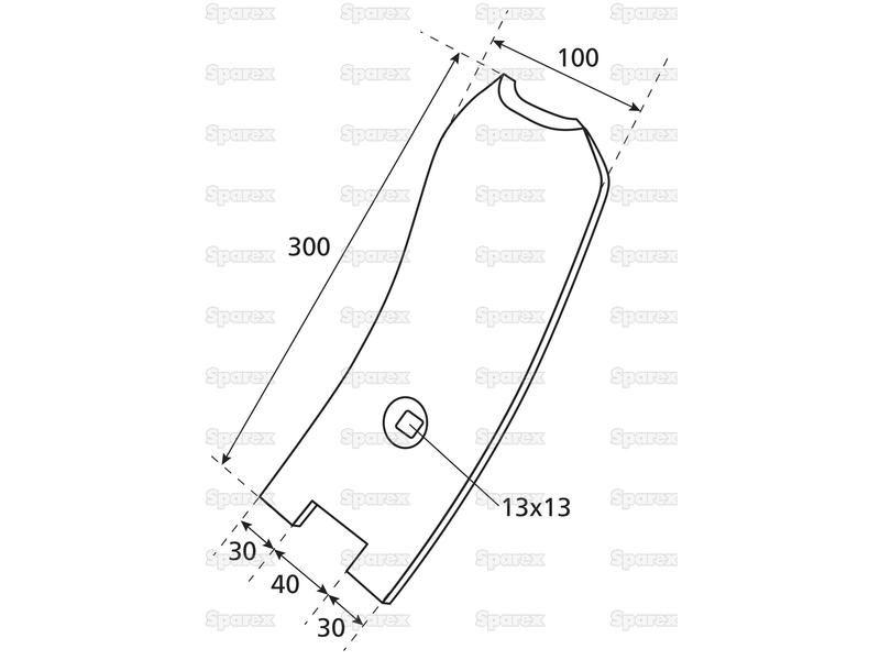 Center Board 300x8mm for Lemken