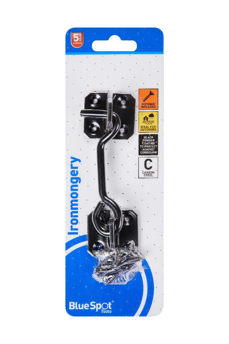 Blue Spot Tools Black Powder Coated Cabin Hook 102mm