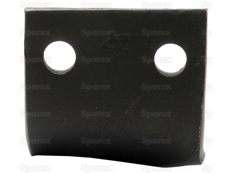 Hardfaced Power Harrow Blade 100x12x305mm LH. Hole centres: 60mm. Hole Ø 16.5mm. Replacement for Maschio. for Maschio