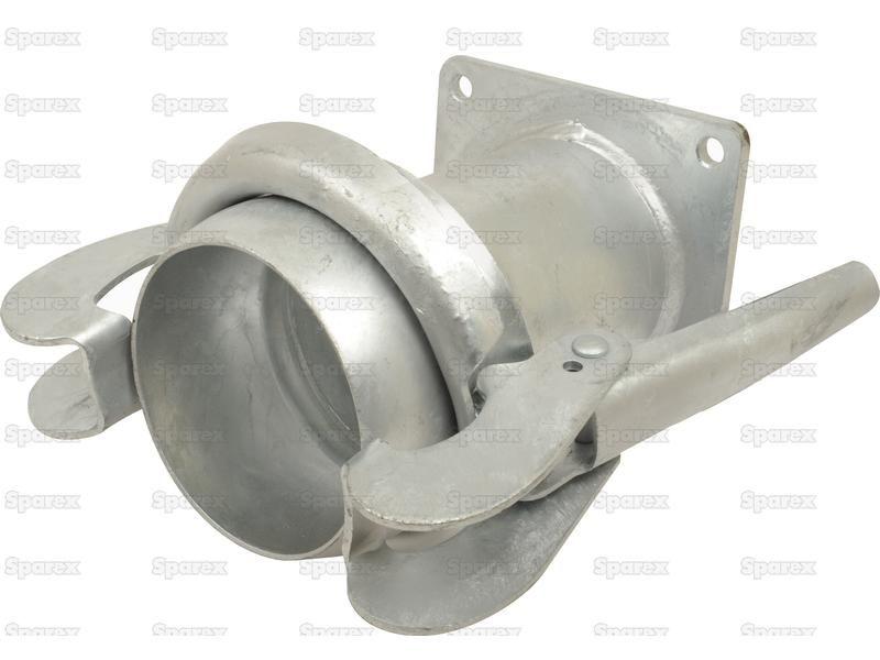 Coupling with Square Flange Short - Male 6'' (159mm) x (150mm) (Galvanised)