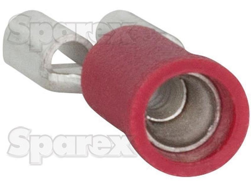 Pre Insulated Spade Terminal, Double Grip - Female, 6.3mm, Red (0.5 - 1.5mm)