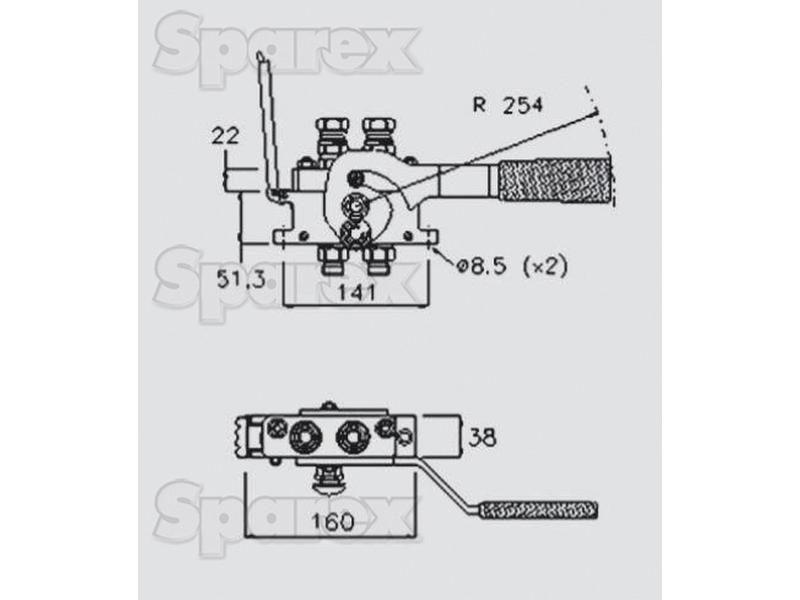 Faster Multiport Coupling - 2 Ports 3/8'' Body x 1/2'' BSP Female Thread (Mobile Part) Faster S.p.A (2PB06-2-12G M C, 2PB06212GMC, 2PB06-2-12GMC)