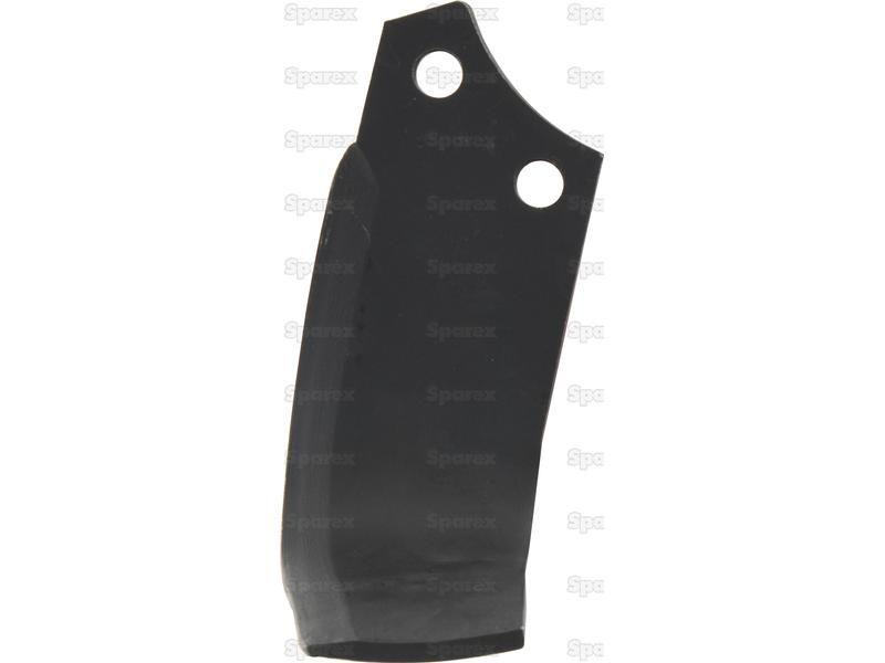 Rotavator Blade Curved RH 80x7mm Height: 192mm. Hole centres: 48mm. Hole Ø: 14.5mm. Replacement for Maschio for Maschio U