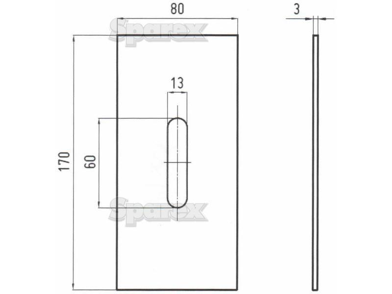 Scraper Plate 170x80x3mm for Rabewerk VARIOUS