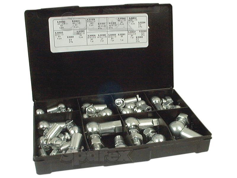 RH and LH CS Type Ball Joints & Security Clips Din 71802. (44 pcs. Handipak)