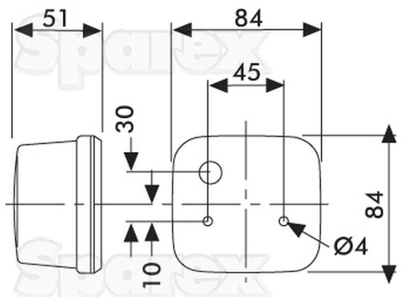 Halogen Indicator Light, RH & LH