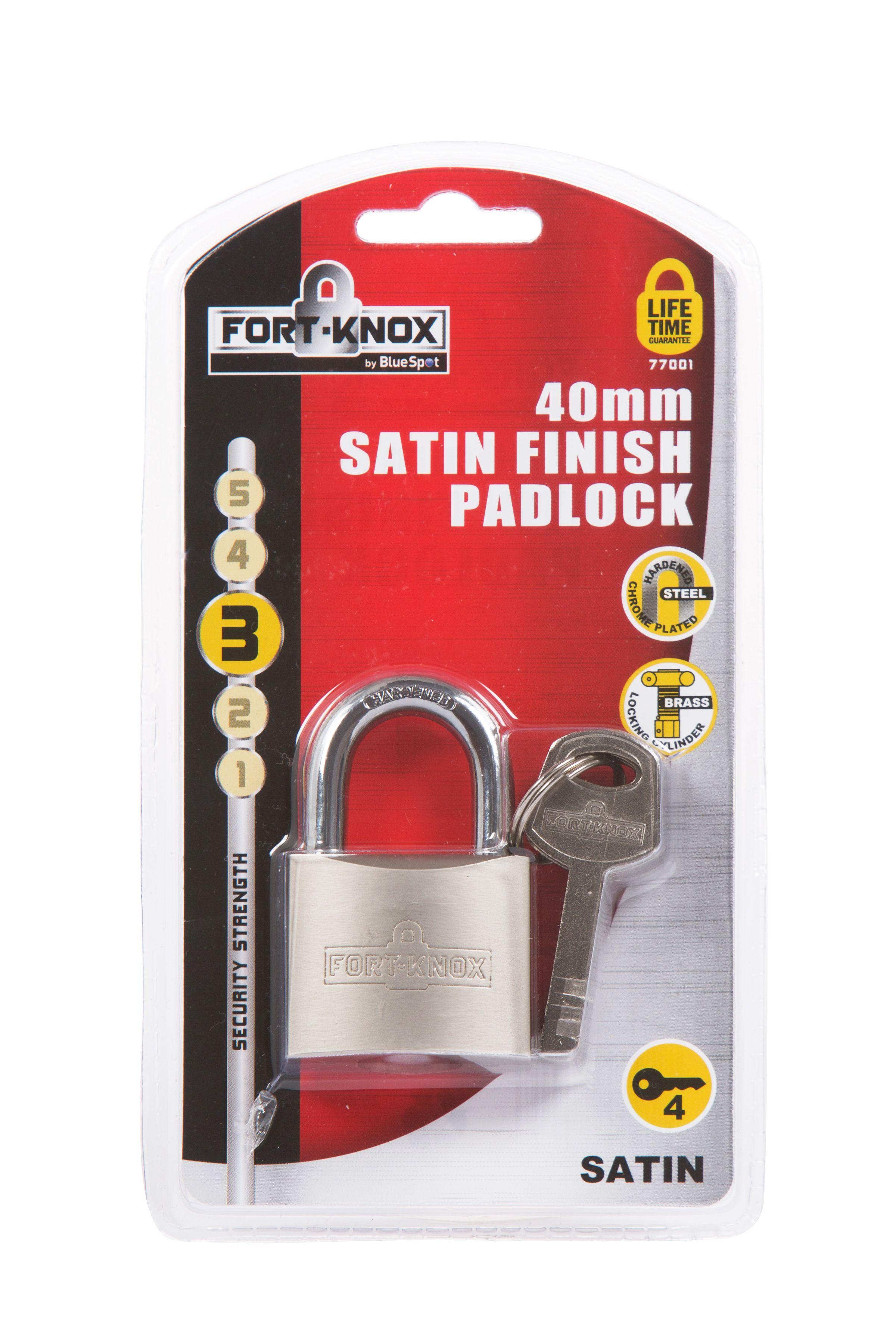 Blue Spot Tools 40mm Satin Finish Padlock
