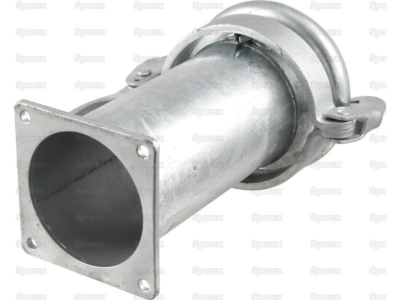 Coupling with Square Flange Long - Female 6'' (159mm) x 6'' (150mm) (Galvanised)