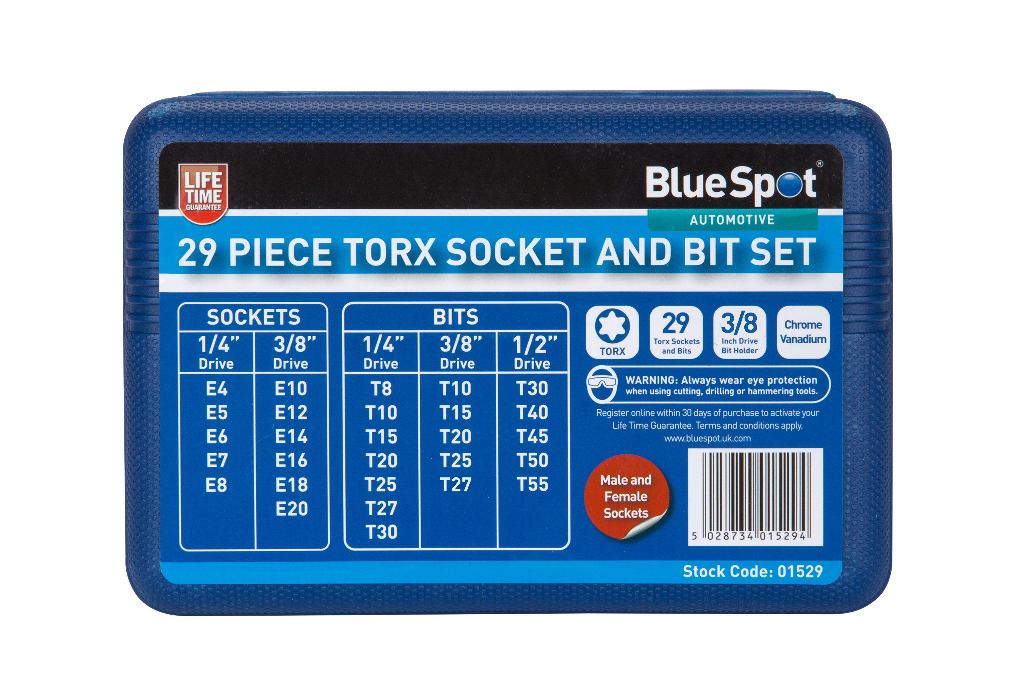 Blue Spot Tools 29 PCE Torx Socket & Bit Set