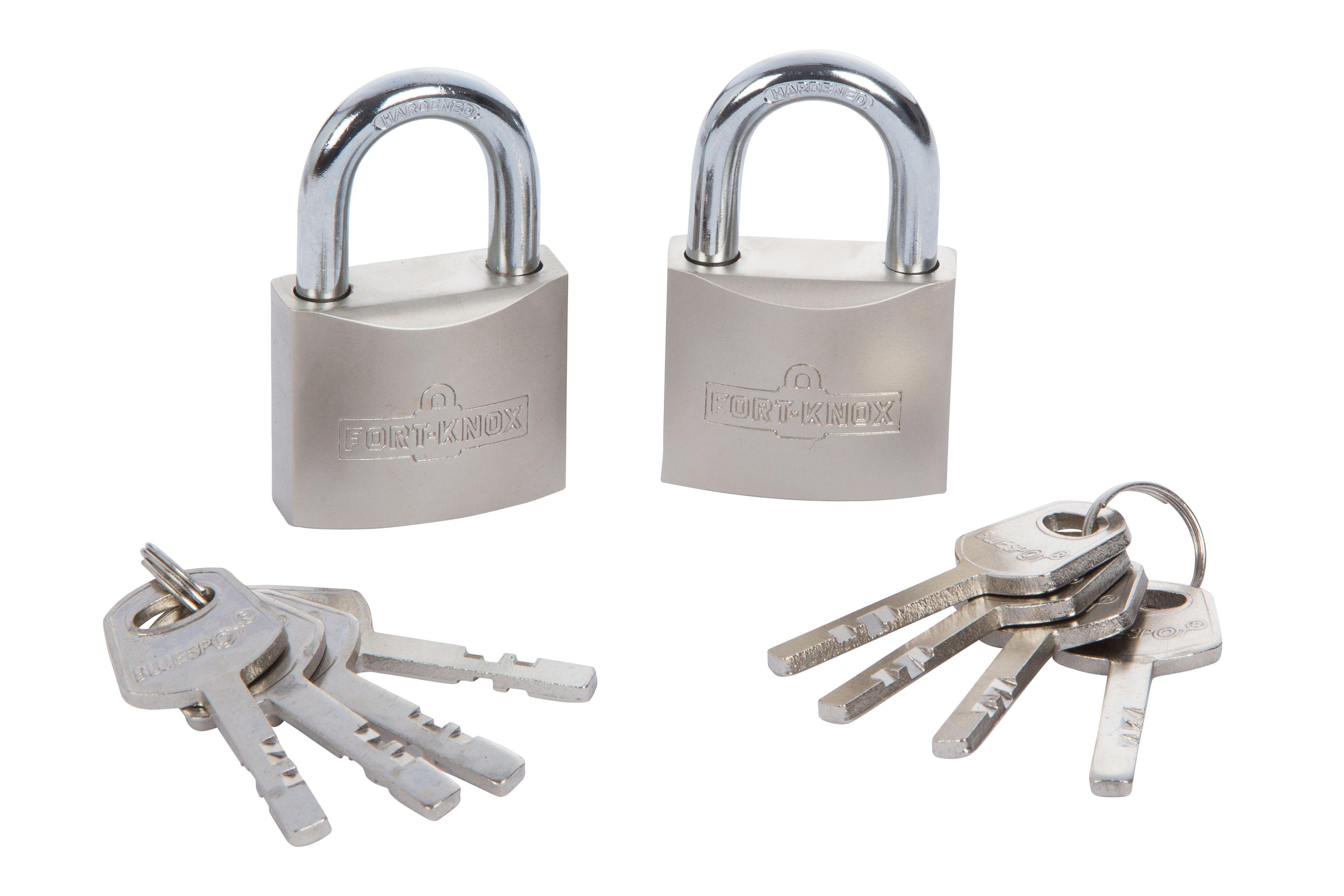 Blue Spot Tools 2 PCE 40mm Satin Finish Keyed Alike Padlocks
