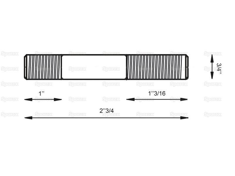 Drawbar Bracket Stud, Pin Ã˜: 3/4'' for Massey Ferguson 565 (500 Series)