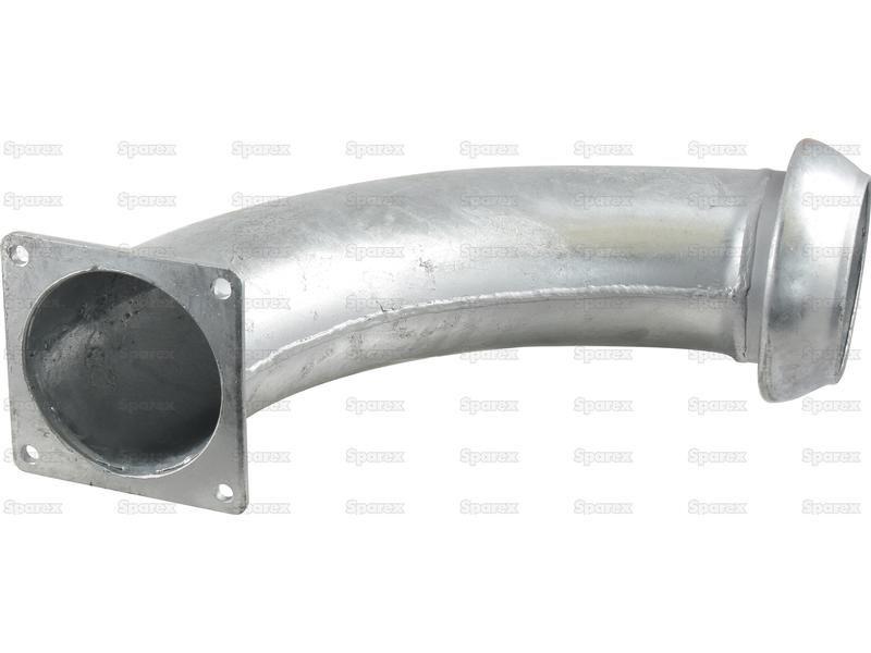 90° Coupling with Square Flange - Male 6'' (159mm) x (150mm) (Galvanised)