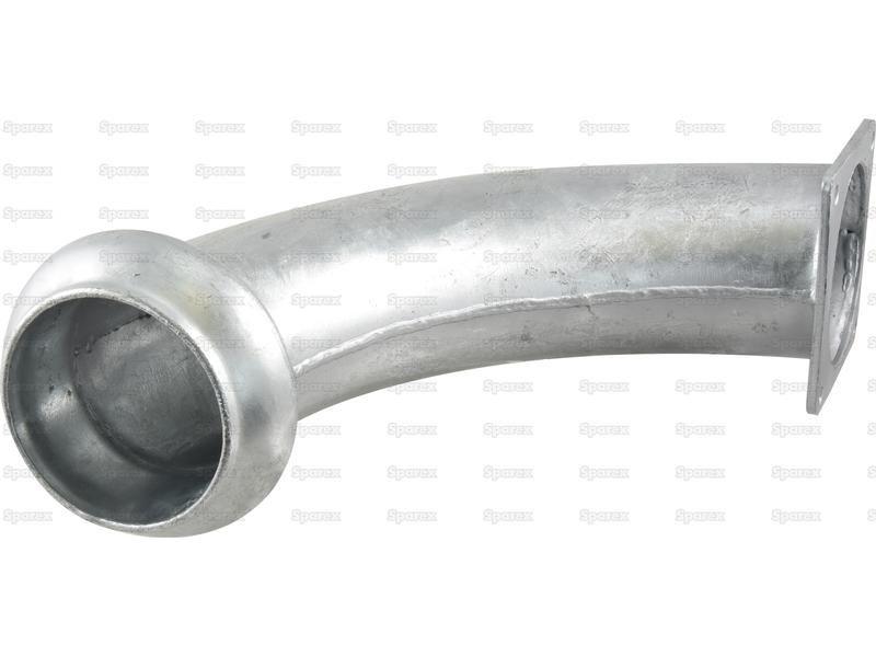 90° Coupling with Square Flange - Male 6'' (159mm) x (150mm) (Galvanised)