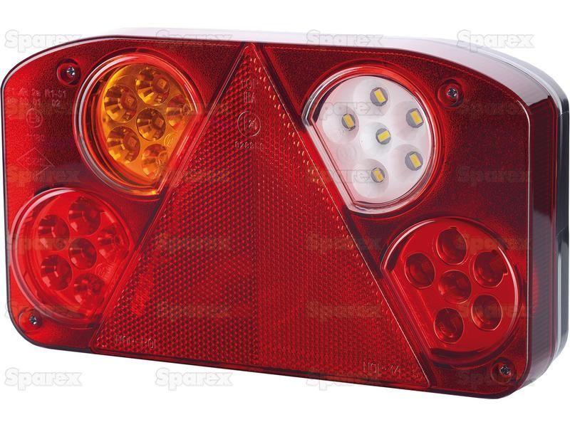 LED Rear Combination Light, Function: 5, Brake / Tail / Indicator / Fog / Reverse, LH, 12-24V