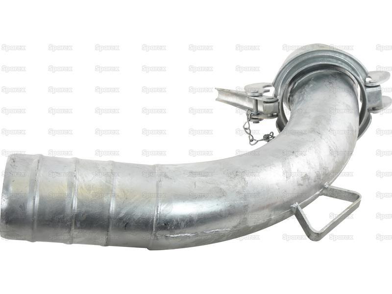 Male Coupling with Hose end & 90° Galvanised Bend 5" Galvanised B |  Bauer