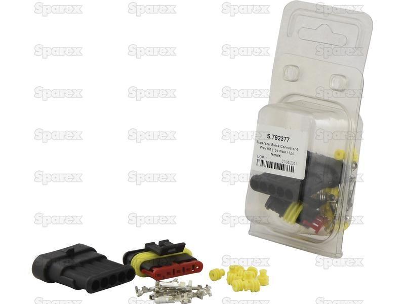 Superseal Block Connector-5 Way Kit (1pc male / 1pc female) Agripak