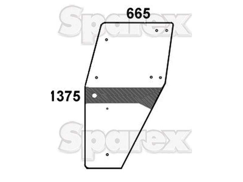 Door Glass LH for Deutz-Fahr DX6.05 (DX6 Series)