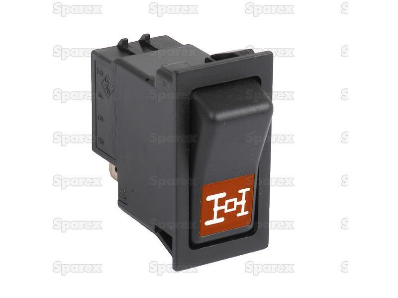 Rocker Switch - 4 Wheel Drive, 2 Position (On/Off) for Ford New Holland TS115 (TS Series)