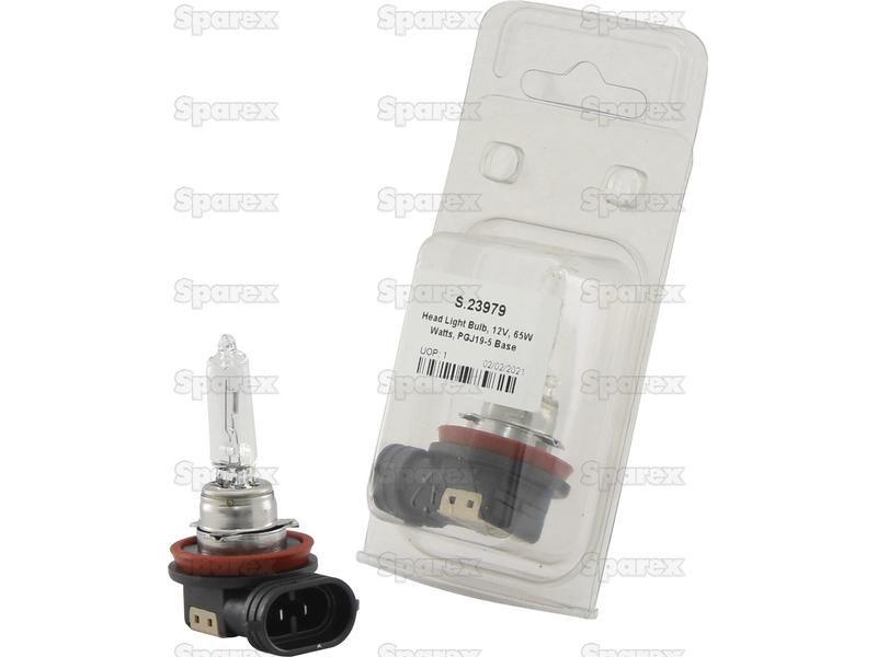 Halogen Head Light Bulb, 12V, 65W, PGJ19-5 Base