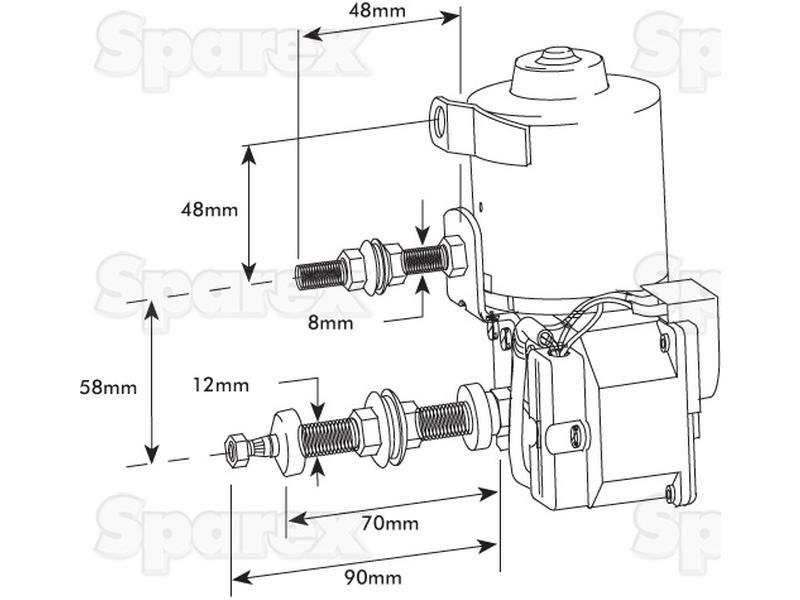 Wiper Motor 12V for Landini 6060 (60 Series)