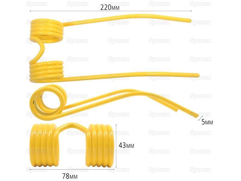 Pick-Up Haytine - - - Length:220mm, Width:78mm, Ø5mm - Replacement for Massey Ferguson Massey Ferguson (1053394M1)