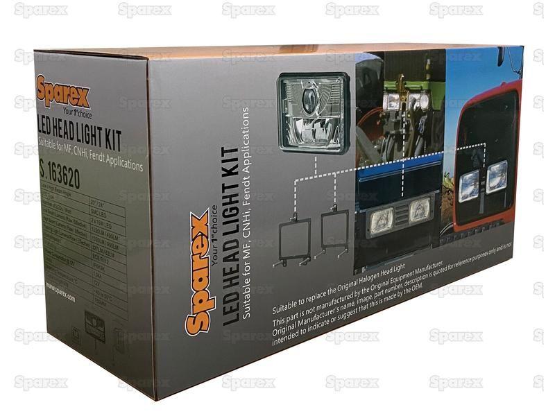 LED Head Light Kit, Interference: Class 3, RH & LH (LH Dip), 1320 Lumens, 10-30V for Renault 133-54 (52-54 Series)