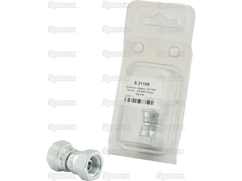 Hydraulic Adaptor 3/8''BSP female - 3/8''BSP female Agripak