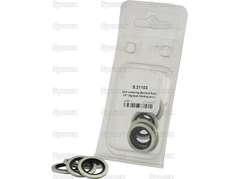 Self centering Bonded Seal 3/8'' mm (Agripak 5 pcs.)