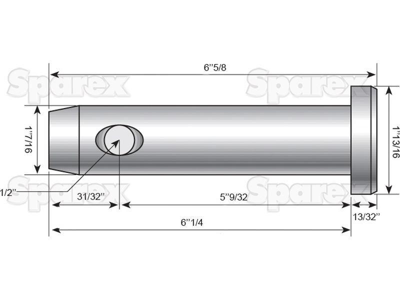 Lower link pin 36x134mm Cat. 3