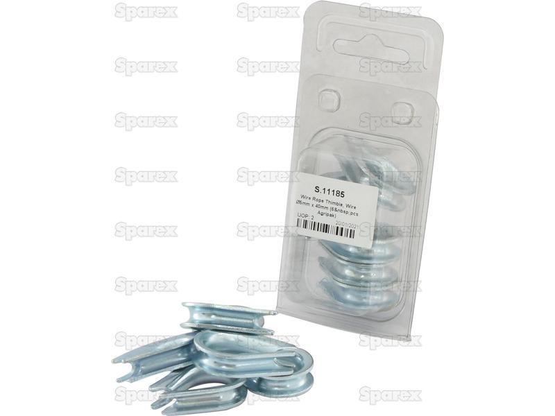 Wire Rope Thimble, Wire Ø5mm x 40mm (6 pcs. Agripak)