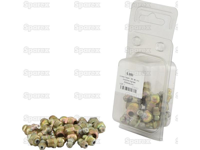 Grease Nipple - M6, M8, M10 Assorted (Agripak 25 pcs.)