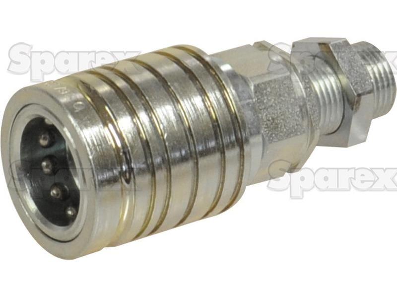 Sparex Quick Release Hydraulic Coupling Female 1/2'' Body x M22 x 1.50 Metric Male Bulkhead PARKER HANNIFIN (4V54E6X5-B)