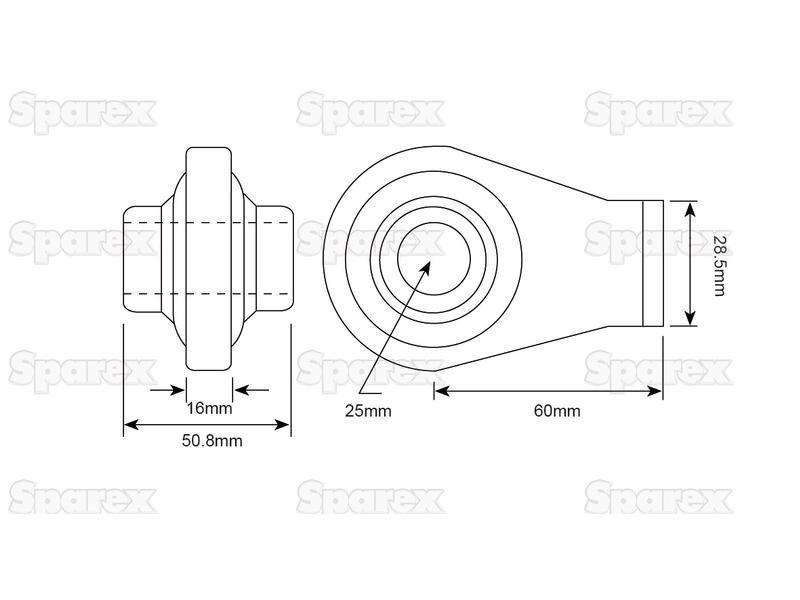 Top Link Weld On Ball End (Cat. 2) John Deere (TLS311F)